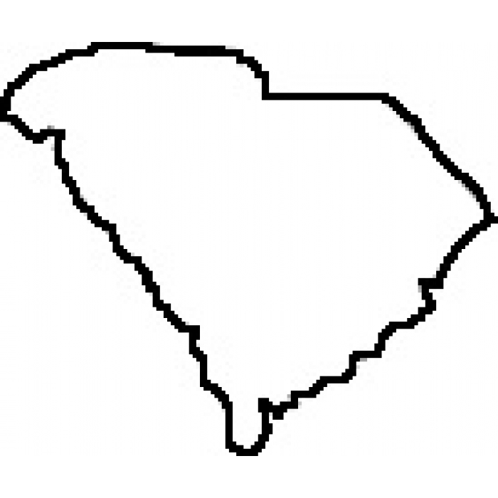 700x700 South Carolina State Map Outline