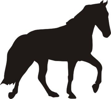 360x321 Tennessee Walking Horse Silhouette Decal