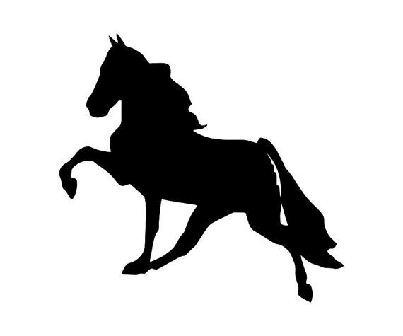 570x475 Tennessee Walking Horse Vinyl Decal