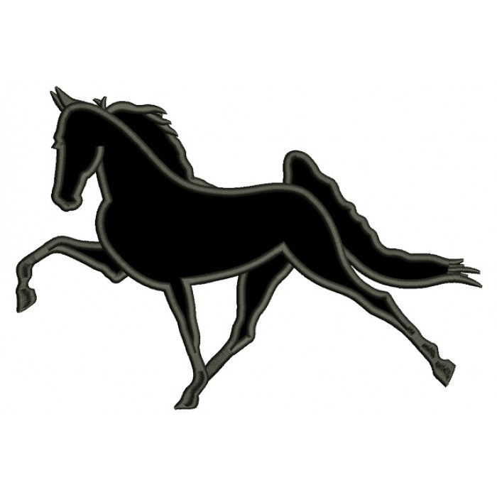700x700 Walking Horse Applique Machine Embroidery Design Digitized Pattern