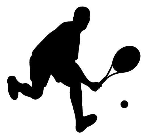 522x480 Tennis Player Silhouette 2 Decal Sticker