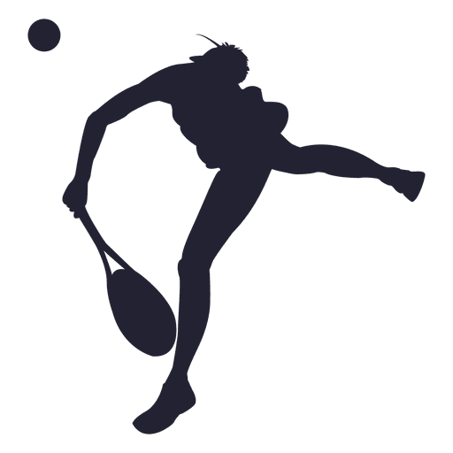 512x512 Girl Tennis Player Silhouette 2