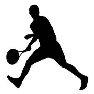 320x319 Tennis Player Silhouette 3 Decal Sticker