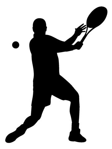 363x480 Tennis Player Silhouette 7 Decal Sticker