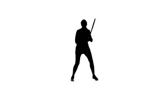 320x180 Woman Tennis Player Playing Tennis And Jumping. White Background