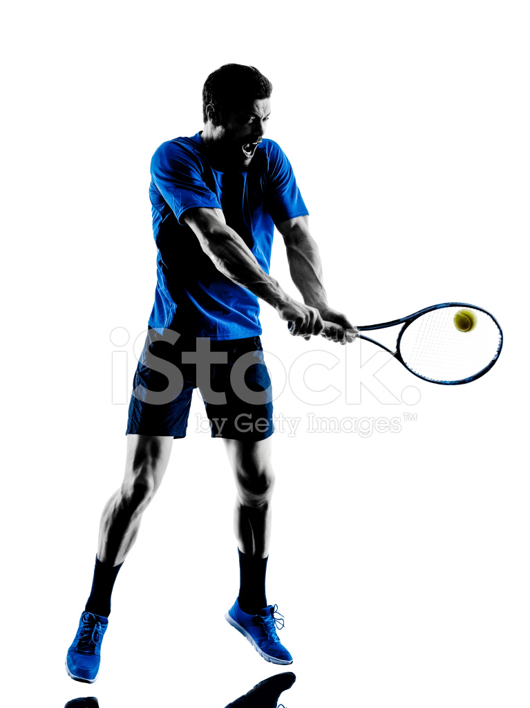 767x1024 Man Silhouette Playing Tennis Player Stock Photos
