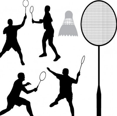 400x398 Vector Badminton Silhouette Silhouettes Vector Graphics