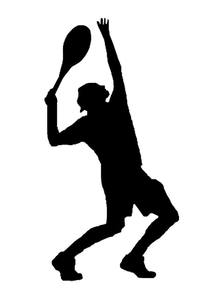 Tennis Serve Silhouette at GetDrawings | Free download