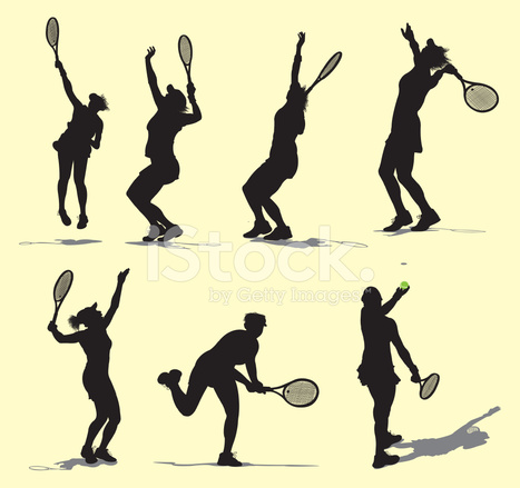 467x439 Tennis Serve Female Stock Vector