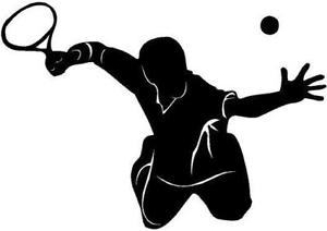 300x212 Tennis Serve Vinyl Decal Car Truck Window Sticker Ebay