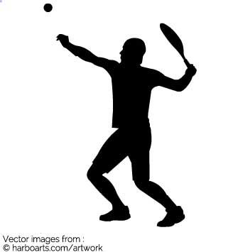 Tennis Serve Silhouette at GetDrawings | Free download