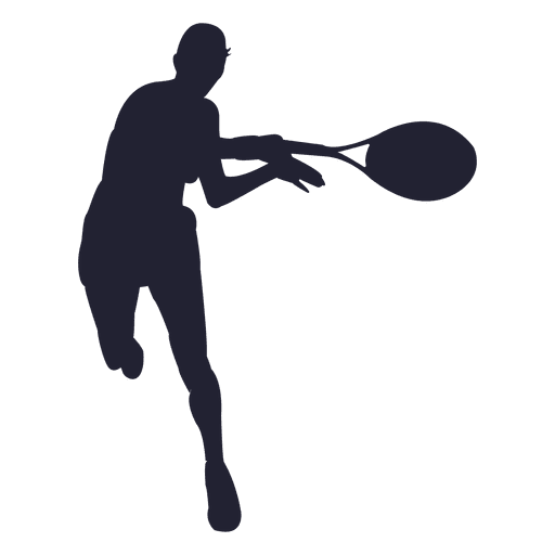 512x512 Girl Playing Tennis Silhouette 1