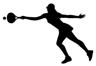 320x221 Tennis Girl Silhouette 2 Decal Sticker