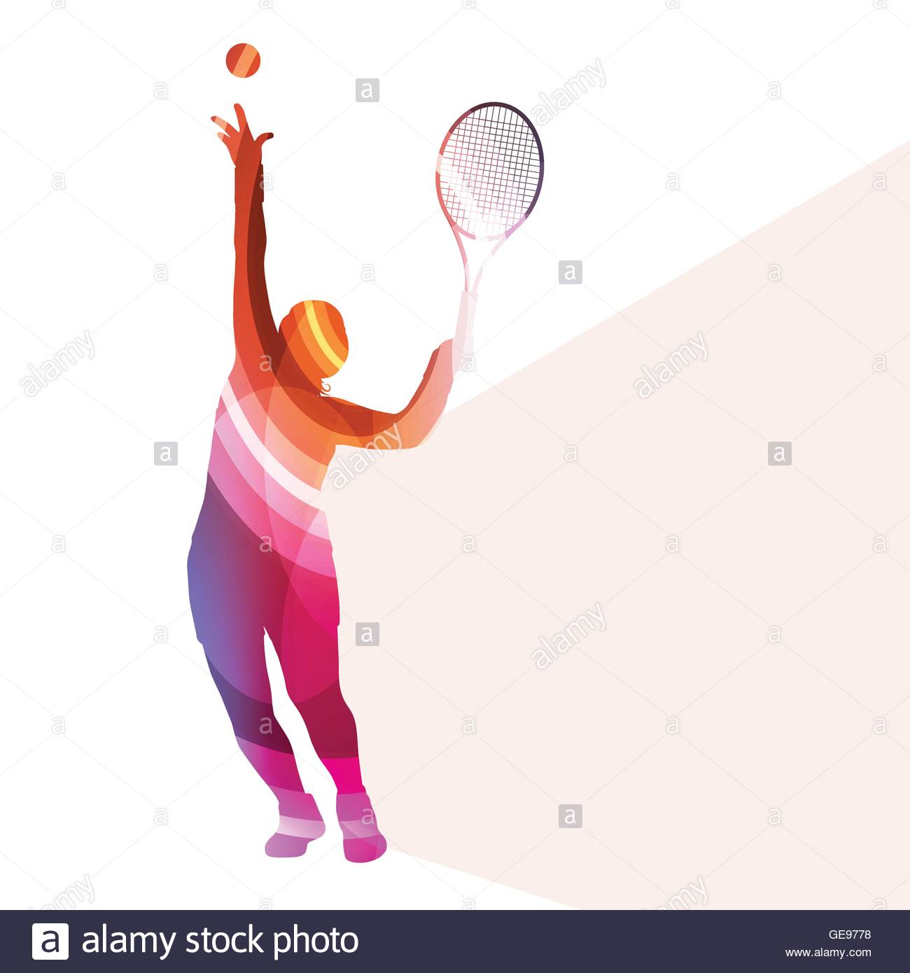 1300x1390 Woman Tennis Silhouette Vector Background Colorful Concept Made