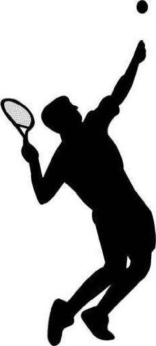 226x500 Clipart Tennis Silhouette Tennis Player Clipart