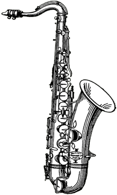 240x400 De Para La Saxophones, Digi Stamps