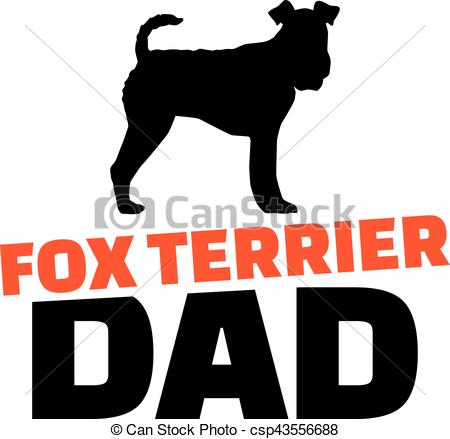 450x439 Fox Terrier Dad With Dog Silhouette Vector