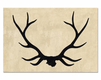 340x270 Elk Silhouette Print Etsy