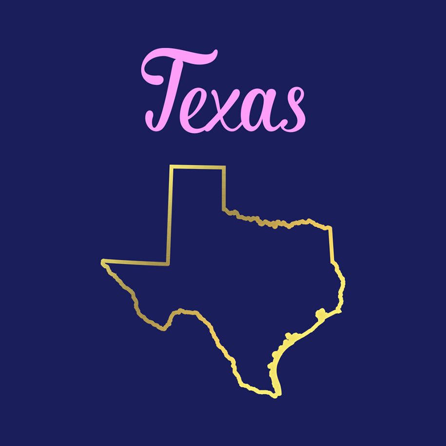 915x915 Texas Outline Svg, Tx Gold Outline Png Clipart, Cutting Files, Usa