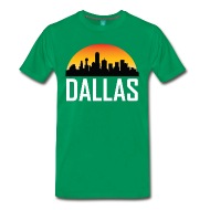 190x190 Sunset Skyline Silhouette Of Dallas Tx By Awesome Shirts Spreadshirt