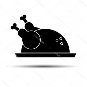 300x300 Thanksgiving Funny Cartoon Turkey Cook Serving Pumpkin Pie