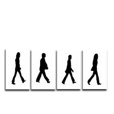 225x225 The Beatles Abbey Road Silhouette Drawing Canvas Print Canvas