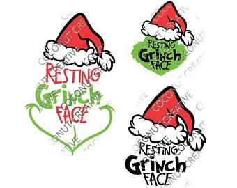 340x270 Image Result For Grinch Face Pattern Svg My Silhouette
