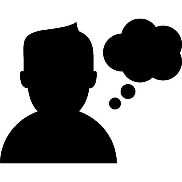 626x626 Man Thinking Close Up Black Shape Icons Free Download