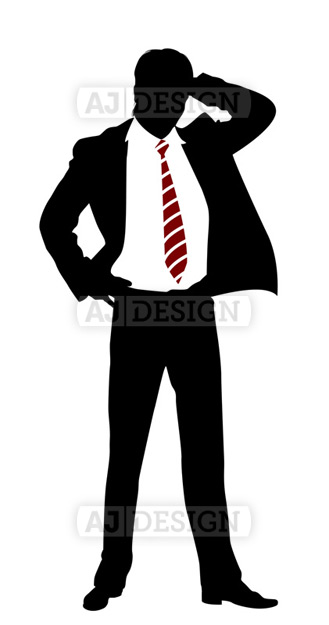 329x625 Silhouette Guy Thinking Clipart