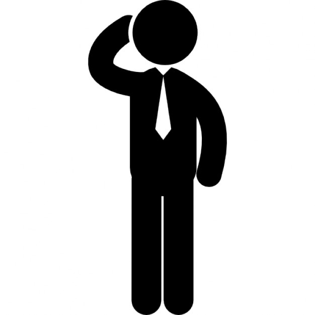 626x626 Standing Businessman Thinking With His Right Hand On His Head