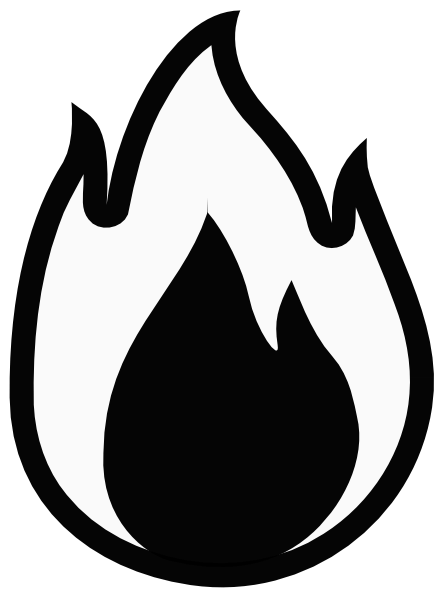 444x597 Flame Silhouette Clipart