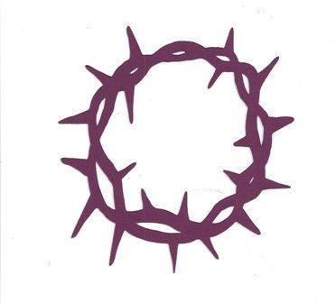372x336 Crown Of Thorns Silhouette In Passion Color Purple By Hilemanhouse