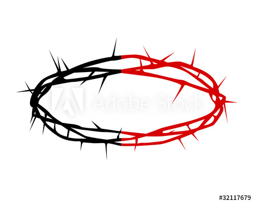 500x400 Black And Red Silhouette Of A Crown Of Thorns