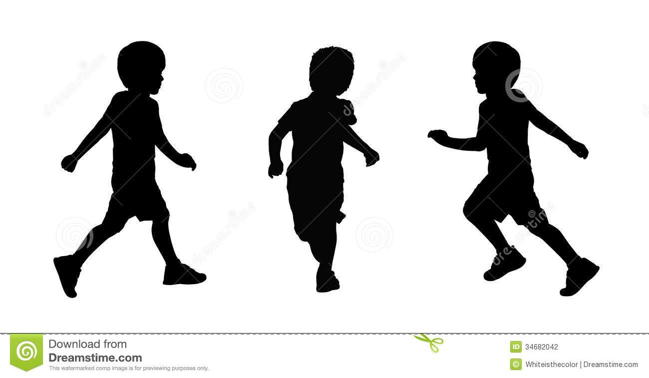 1300x757 Set Of Three Silhouettes Of A Little Schoolboy About 6 Years Old