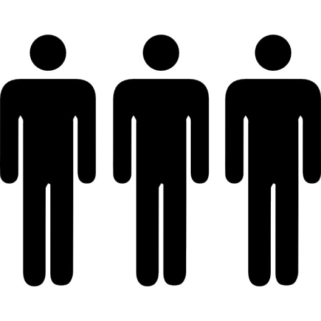 626x626 Three Persons Silhouettes Icons Free Download