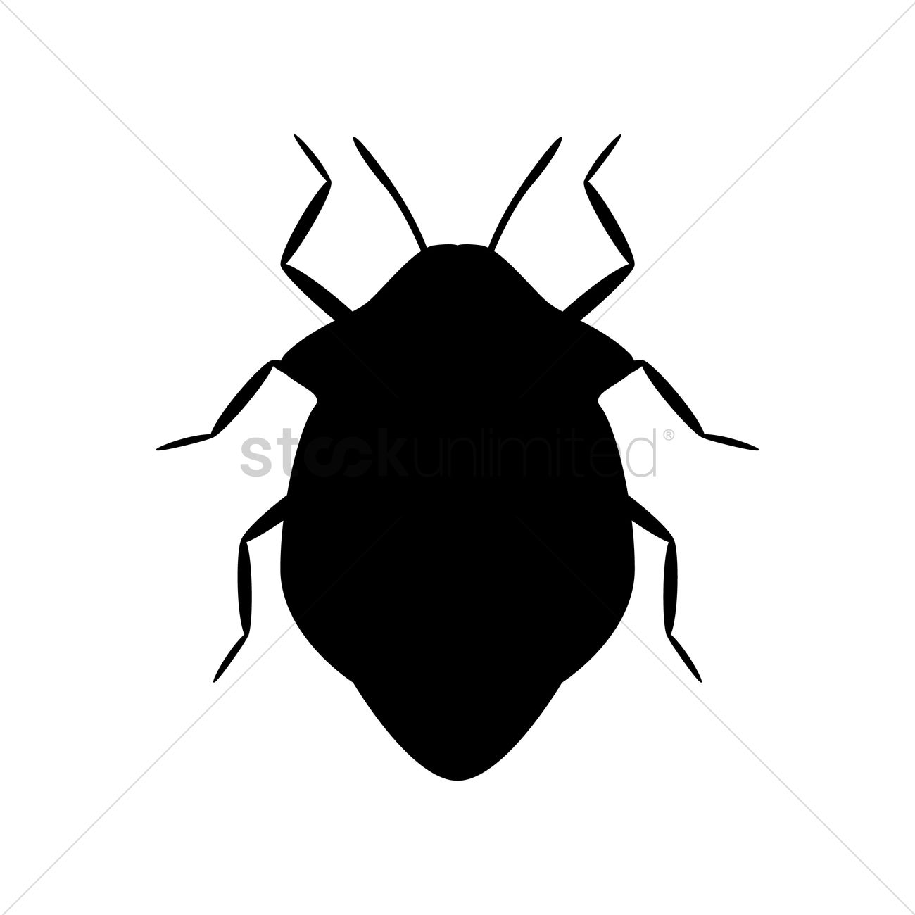 1300x1300 Bug Silhouette Vector Image