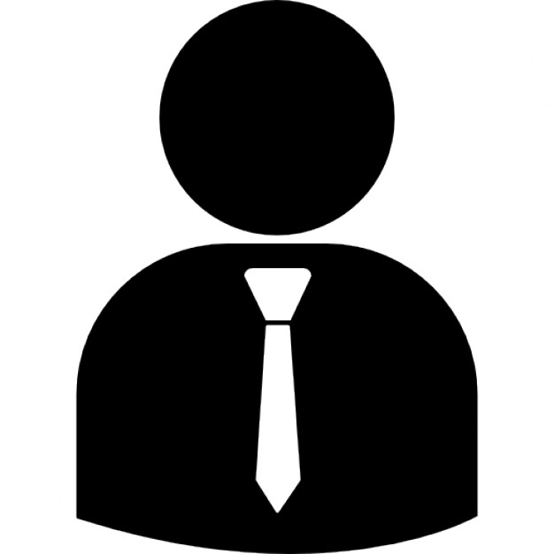 626x626 Business Person Silhouette Wearing Tie Icons Free Download