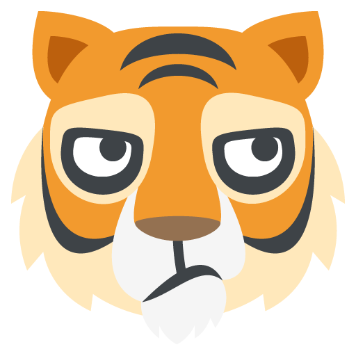 512x512 Tiger Face Emoji Vector Icon Free Download Vector Logos Art