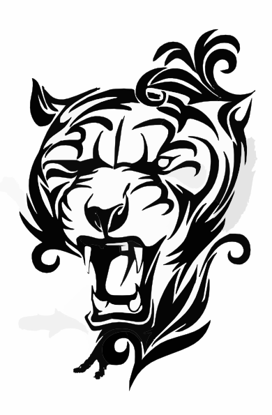390x595 Tiger Head Clip Art
