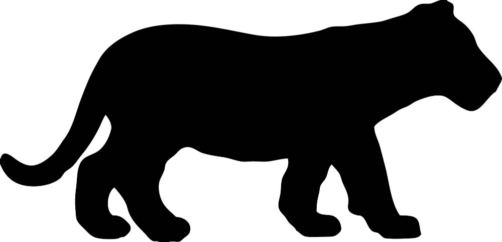 1000x484 Tiger Clipart Shadow