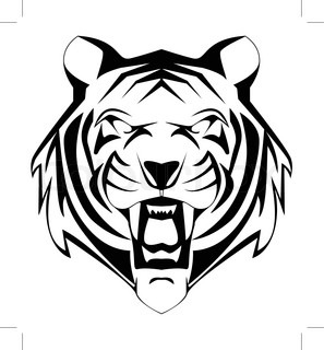 297x320 Tiger Face Stock Vector Colourbox