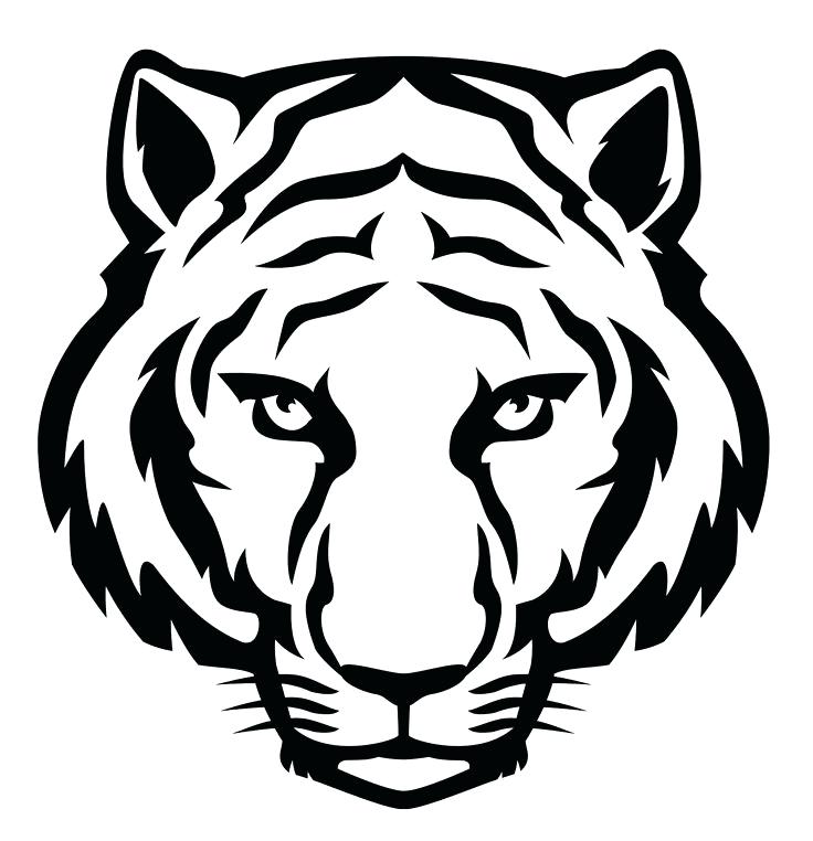 736x762 Tiger Face Outline