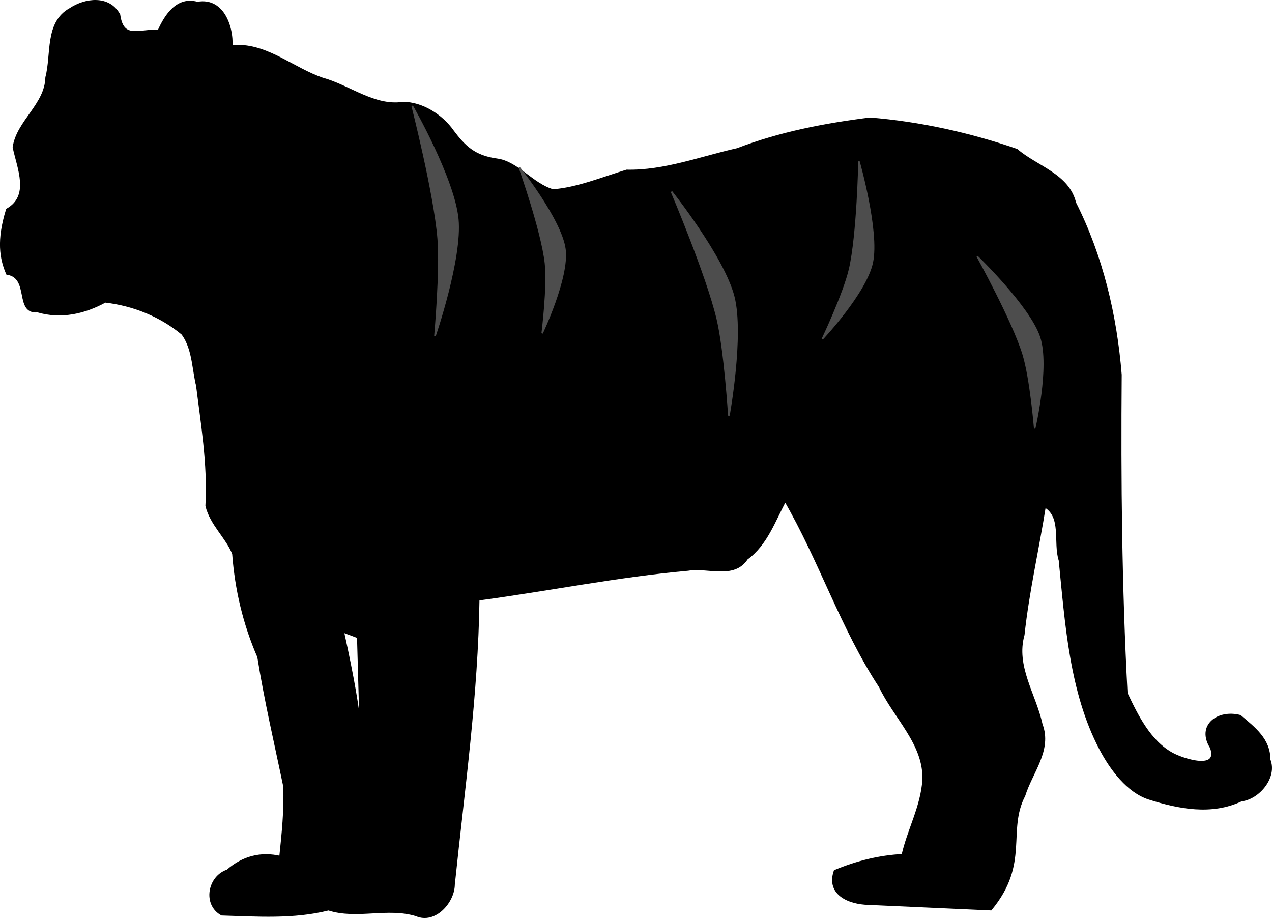 2500x1804 Tiger Silhouette Clipart