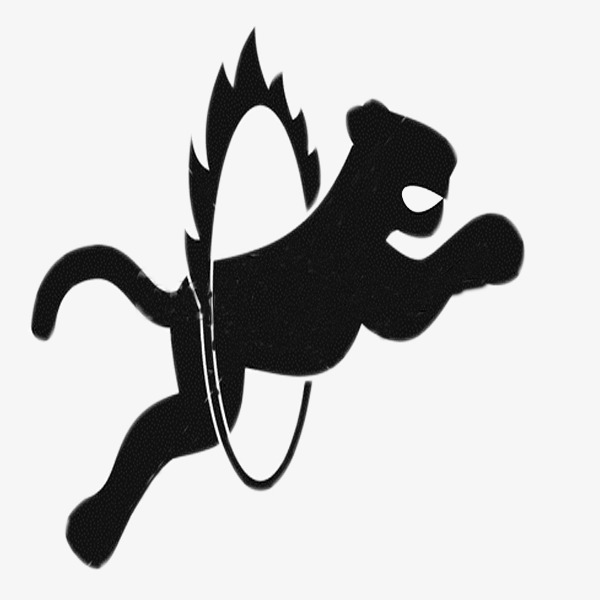 600x600 Fire Tiger Silhouette, Silhouette, Animal Silhouette Png Image