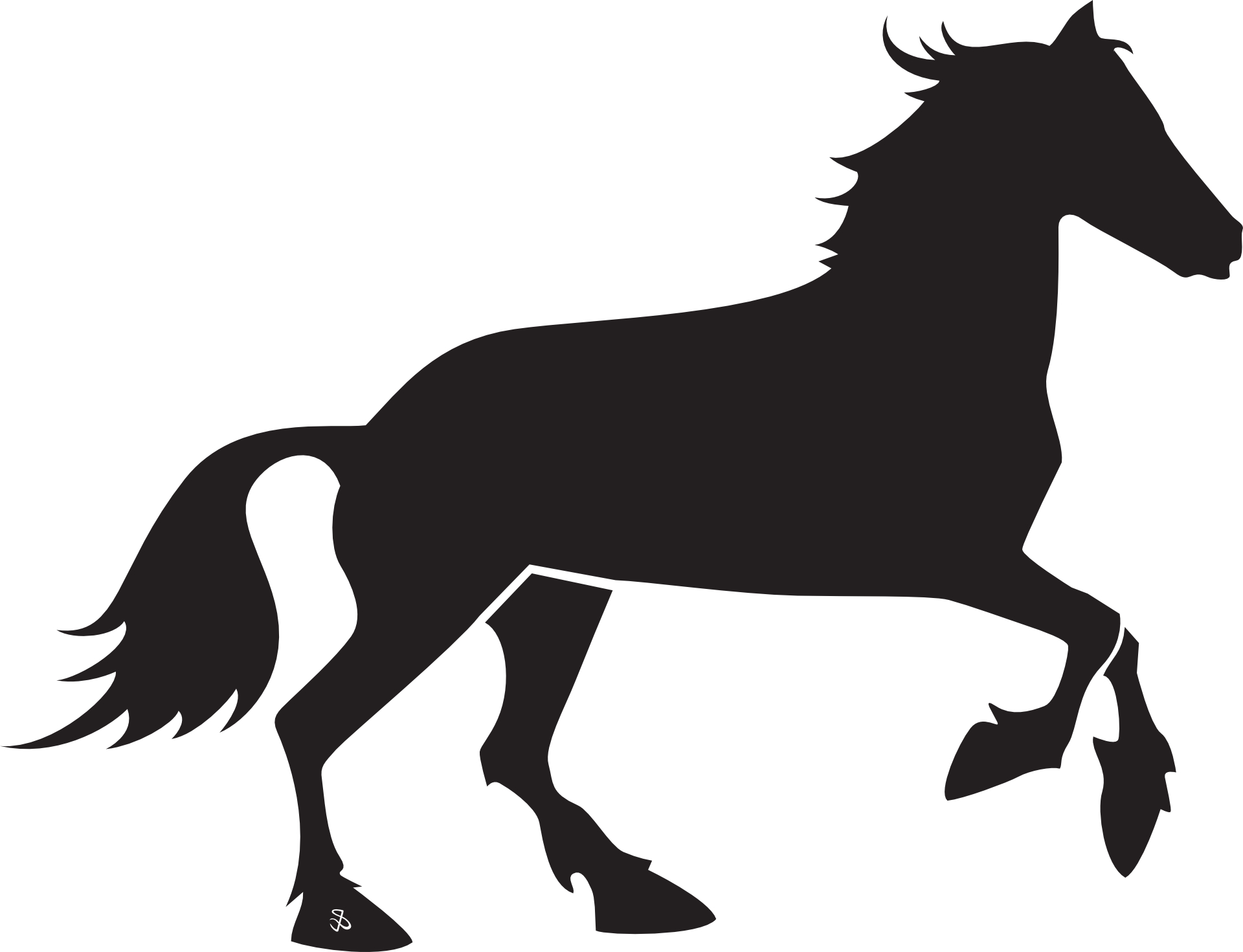 1920x1471 Black Galloping Horse Silhouette Vector Free Psd,vector,icons