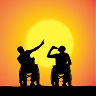 190x189 Man Using Walker Silhouette Premium Clipart