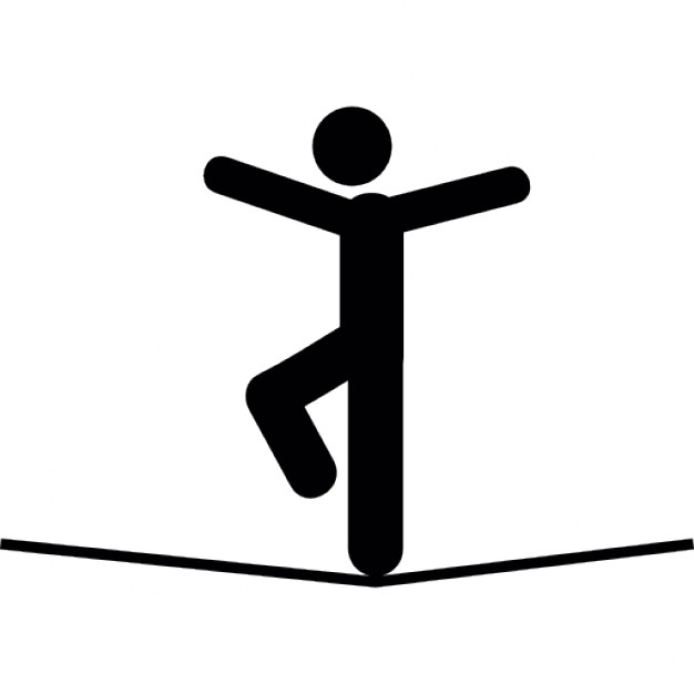 626x626 Man In Balance On A Tightrope Icons Free Download