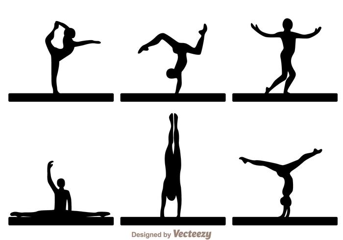 700x490 Vector Gymnast Silhouettes