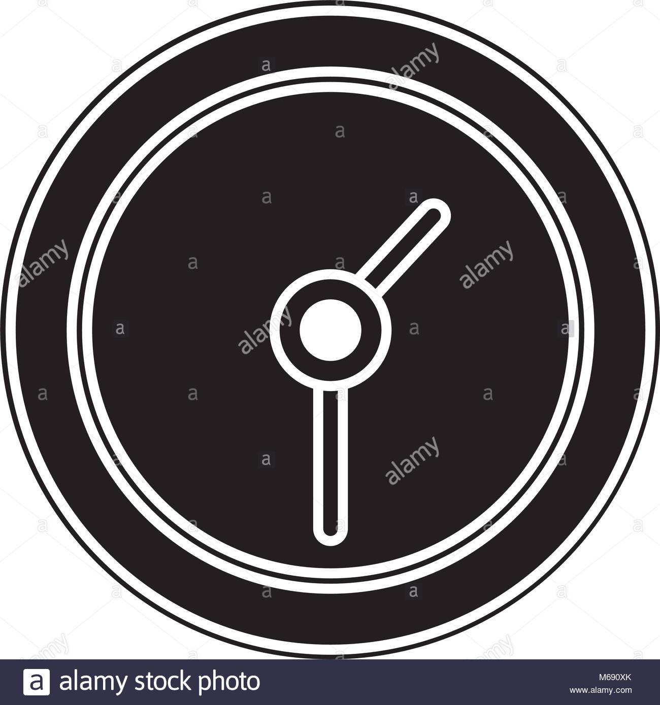 1300x1390 Silhouette Circle Wall Clock Time Object Stock Vector Art
