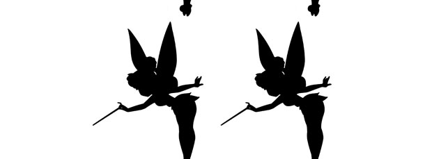 610x229 Tinkerbell Silhouette Cut Out Small